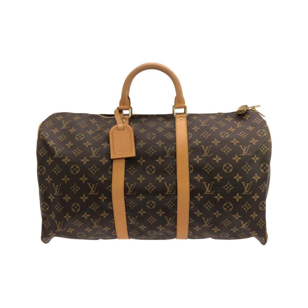 LOUIS VUITTON Authentic Brown Monogram Keepall 50 Boston Bag